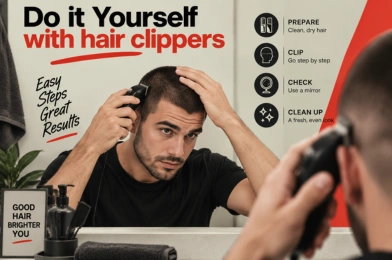 How to do a DIY buzz cut at home using hair clippers with step-by-step haircut instructions